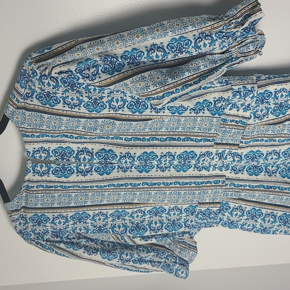 Farm Rio Blue Floral Romper for Anthropologie - Picture 9 of 10